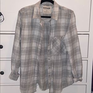 Light Grey and White Flannel